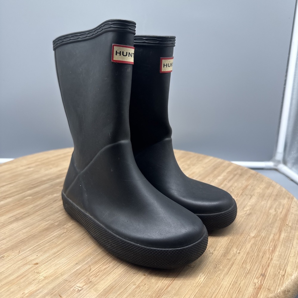 Hunter Little Kids First Classic Rain Boots Black Child 10B
